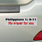 Philippians-1:9 - 11 mein Gebet für Sie Autoaufkleber (Auf Auto)