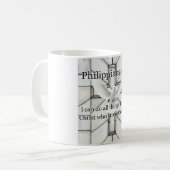 Philippians 4:13 Bible Verse Coffee Mug Kaffeetasse (Vorderseite Links)