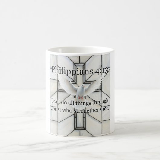 Philippians 4:13 Bible Verse Coffee Mug Kaffeetasse (Mittel)