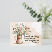 Philippians 4:13 Bible Verse Scripture Quote Postkarte (Stehend Vorderseite)