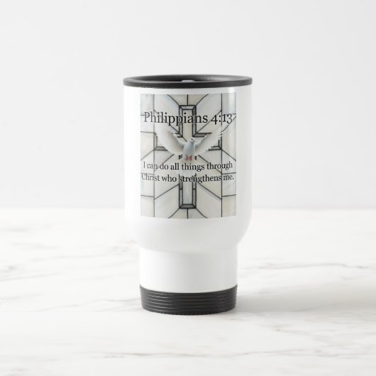 Philippians 4:13 Bible Verse Travel Mug Reisebecher (Mittel)