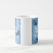 Philippians-4:13 Blau-Blumenmuster Kaffeetasse (Mittel)