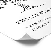 Philippians 4:13 Christian Bible Verse Art Poster (Ecke)