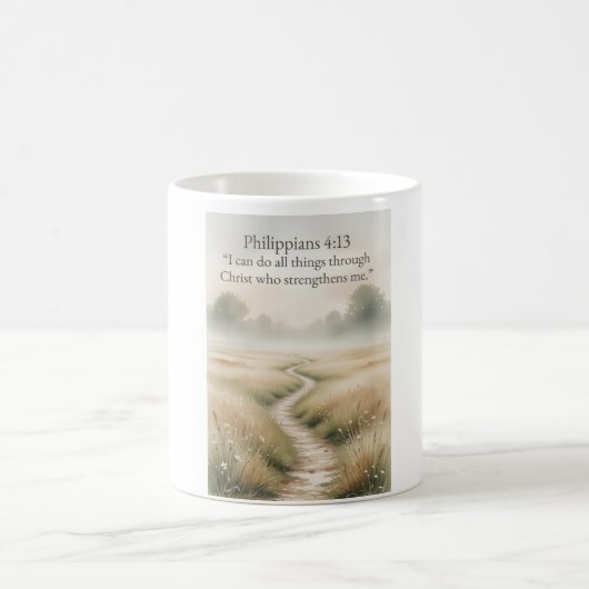 Philippians 4:13 Christian Coffee Mug Kaffeetasse (Mittel)