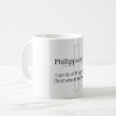 Philippians 4:13 Christian Coffee Mug Kaffeetasse (Vorderseite Links)
