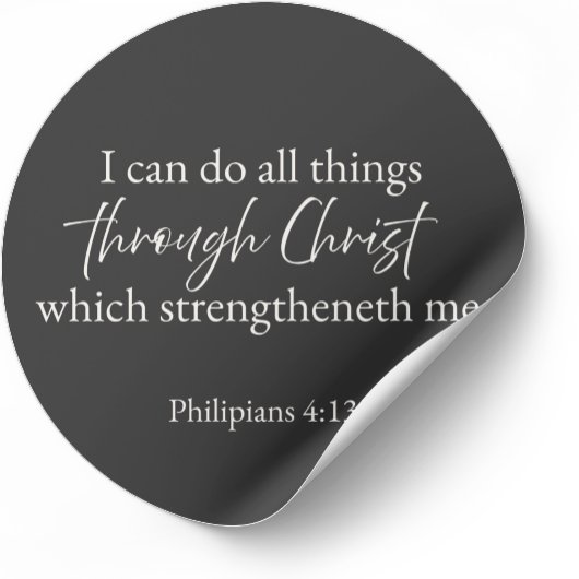 Philippians 4:13 Christian Sticker