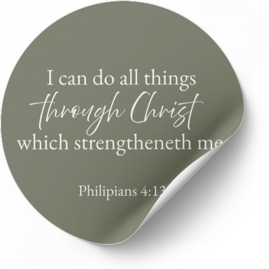 Philippians 4:13 Christian Sticker