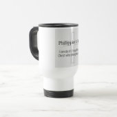 Philippians 4:13 Christian Travel Mug Reisebecher (Vorderseite Links)