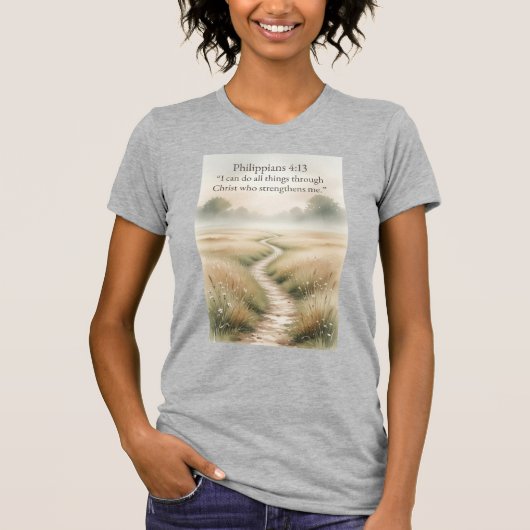 Philippians 4:13 Christian Women's Tee Shirt (Vorderseite)