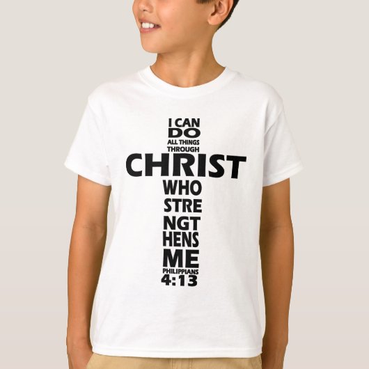 PHILIPPIANS 4:13 - CROSS - ICH KANN ALLES TUN T-Shirt (Vorderseite)