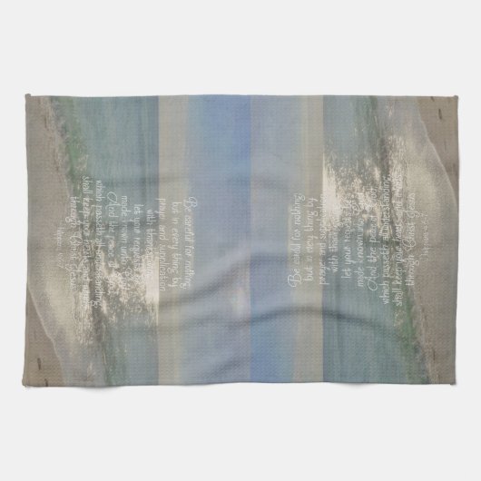 Philippians-4:13 Friedensbibel-Vers-Strand Küchentuch (Horizontal)