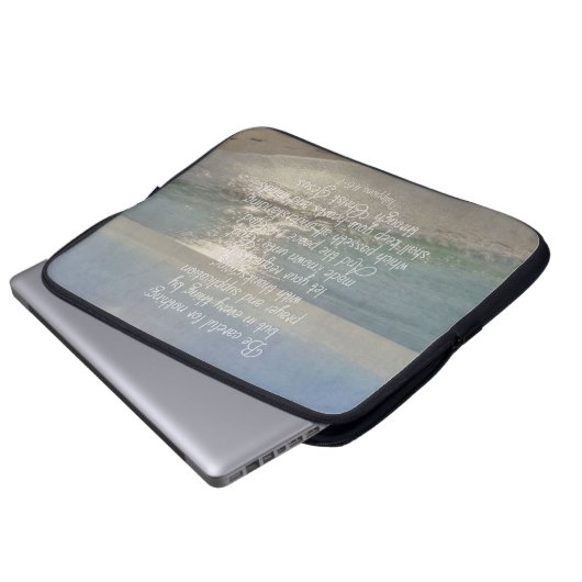 Philippians-4:13 Friedensbibel-Vers-Strand Laptopschutzhülle (Vorne Knopf)