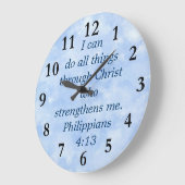 Philippians-4:13 Große Wanduhr (Winkel)