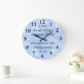 Philippians-4:13 Große Wanduhr (Zuhause)