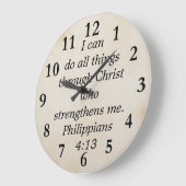 Philippians-4:13 Große Wanduhr (Winkel)