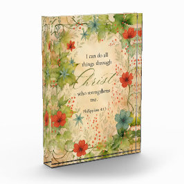 Philippians 4:13 I Can Do All Things Vintage Botan Fotoblock