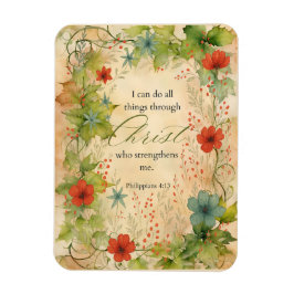 Philippians 4:13 I Can Do All Things Vintage Botan Magnet