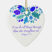 Philippians-4:13 - ich kann alle Sachen tun - Vers Keramik Ornament (Rechts)