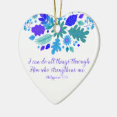 Philippians-4:13 - ich kann alle Sachen tun - Vers Keramik Ornament (Links)