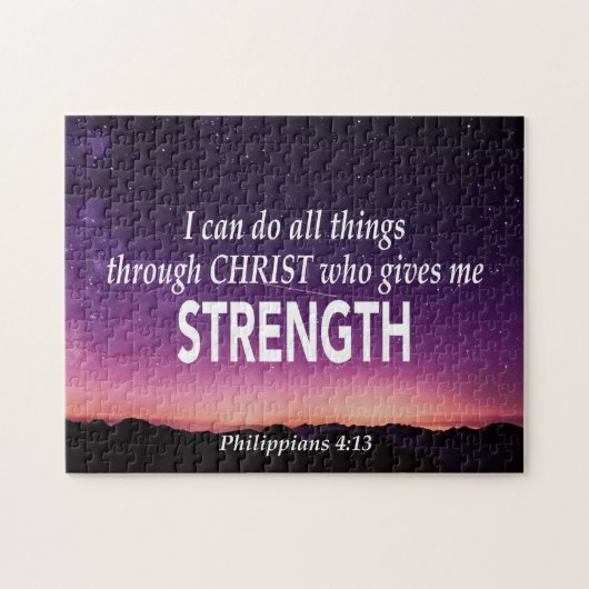 PHILIPPIANS 4:13 Ich kann alles Christlich machen Puzzle (Horizontal)