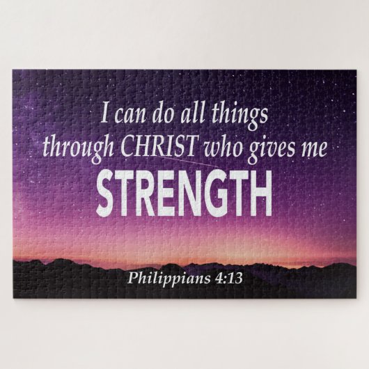 PHILIPPIANS 4:13 Ich kann alles tun Christlich Jig Puzzle (Horizontal)