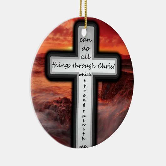 Philippians-4:13 Keramik Ornament (Rechts)