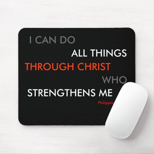 Philippians-4:13 Mäusematte Mousepad (Mit Mouse)