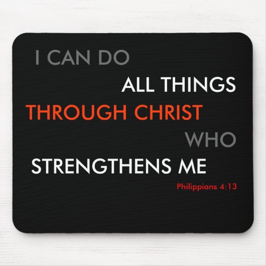 Philippians-4:13 Mäusematte Mousepad (Vorne)