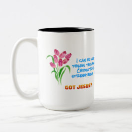 Philippians 4:13 Mug Zweifarbige Tasse