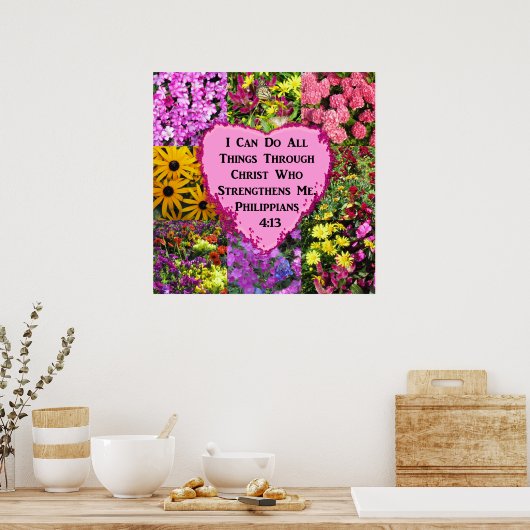 PHILIPPIANS 4:13 SCRIPTURE VERSE POSTER (Küche)