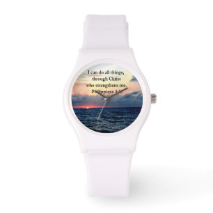 PHILIPPIANS 4:13 SONNENDESIGN ARMBANDUHR