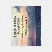 PHILIPPIANS 4:13 SONNENDESIGN FLEECEDECKE (Vorderseite)