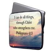 PHILIPPIANS 4:13 SONNENDESIGN LAPTOPSCHUTZHÜLLE (Vorderseite Links)