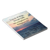 PHILIPPIANS 4:13 SONNENDESIGN NOTIZBLOCK (angewinkelt)