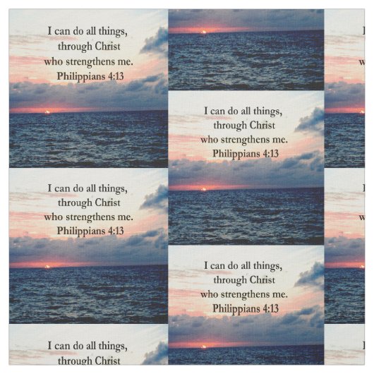 PHILIPPIANS 4:13 SONNENDESIGN STOFF (Muster)