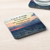PHILIPPIANS 4:13 SONNENDESIGN UNTERSETZER (Linke Seite)