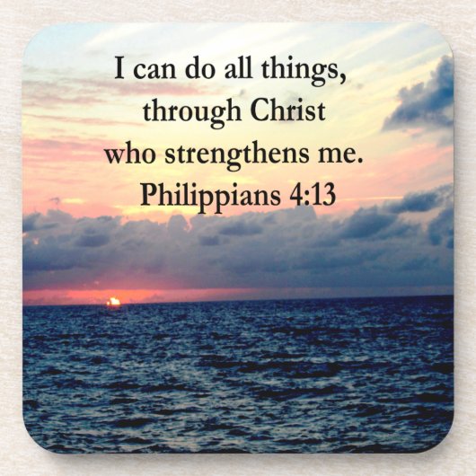 PHILIPPIANS 4:13 SONNENDESIGN UNTERSETZER (Vorderseite)