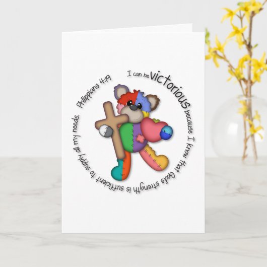 Philippians 4:19 Congratulations Card Karte (Gelbe Blume)