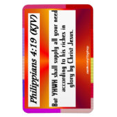Philippians 4:19 magnet (Vertikal)