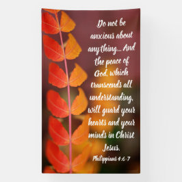 Philippians 4:6–7 Autumn Peace Scripture Design Banner