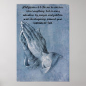 Philippians 4:6 Praying Hands Poster. Poster (Vorne)