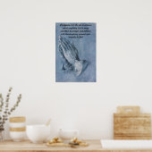 Philippians 4:6 Praying Hands Poster. Poster (Küche)