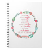 Philippians 4 8 notizblock (Vorderseite)