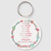 Philippians 4 8 schlüsselanhänger (Vorderseite)