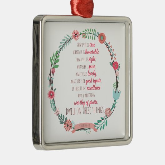 Philippians 4 8 silbernes ornament (Rechts)