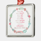 Philippians 4 8 silbernes ornament (Links)