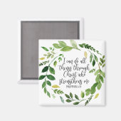 Philippians Bible Scripture verse Inspiration Magnet (Vorderseite/Rückseite)