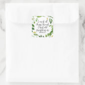 Philippians Bible Scripture verse Inspiration Quadratischer Aufkleber (Tasche)