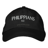 PHILIPPIANS gotGod316.com 4:13 Wolle Bestickte Baseballkappe (Vorderseite)