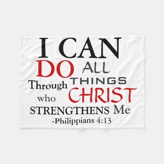 PHILIPPIER 4:13 FLEECEDECKE (Vorderseite (Horizontal))